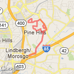 6 Mile Run route map