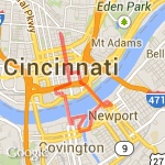 Cinci to Kentucky route map