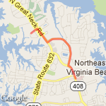 Great neck circle to vb general route map