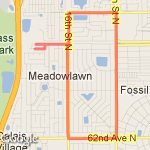 4.38 miles route map