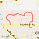 4 Mile Chadsford Loop route map