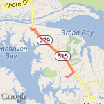 Shoreway lane to All Saints route map