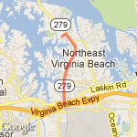 GN Circle down GN road to Vb blvd route map