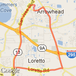 8 mile loop in Mandarin route map