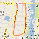 3.25 mile loop route map