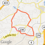 5.6 mile loop route map