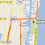 4.2 mile out and back route map