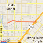 Week 7 Sanata Ana 4.2 miles route map