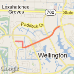 To the gym route map