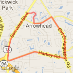 4 mile loop Mandarin route map