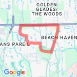 Beach, Hodges and Neighborhoood route map