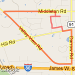 4 Mile Valley View 91 Loop route map
