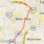 Apartment to Waffle House route map