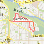 sarcee-wildwood-spruce cliff dr route map