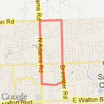 Quatro Quatro route map