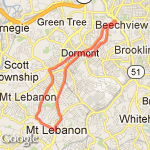 Lebo/Dormont/Brookline Loop 11 route map
