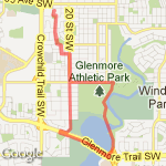 strides- glenmore trail- dam-strides route map