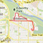 spruce drice-sarcee-wildwood-spruce drive route map