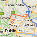 Ballybough/Drumcondra route map