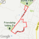 3 miles at home route map
