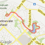 running route on lake aquitaine route map