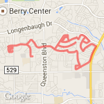 15 miler, river gardens loop route map