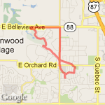 Highline Canal Loop 1 route map