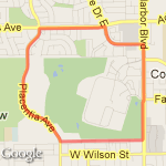 Golf Course Bike Trail route map