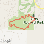 Bluffs Loop route map