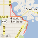 Vinoy Park route map