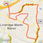 5 Mile route route map