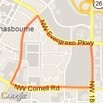 Tanasbourne  route map