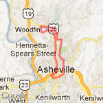 Beans & Berries - to Downtown route map