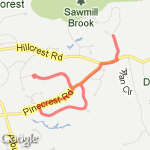 Locke Mill /Moose Hollow (to cul de sac) route map