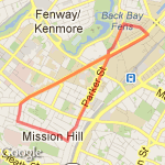 Parker st Gainsborough Huntington loop route map