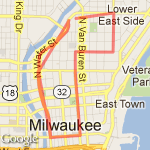 3 Miles from Office route map