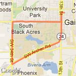 8 miles loop route map