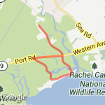 Home-Beach route map