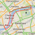 Wandsworth to Chelsea Bridge route map