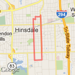 Hinsdale Central route map