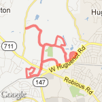 10 mile loop - Starbucks route map