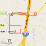 BAC Lunch 1/10/13 route map