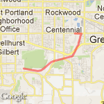 Cascade Athletic Club to Powell Butte route map