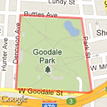 Goodale Park Lap route map