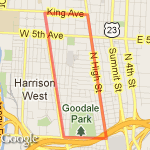 Neil-Goodale-High-King Loop route map