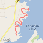 Longview Lake 4miles route map