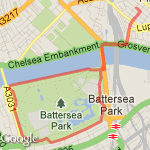 Battersea Park route map