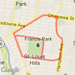 4.5 mile St. Francis Park route map