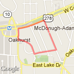 Oakhurst 1 Mile #4 route map
