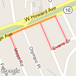 Oakhurst 1 Mile #3 route map